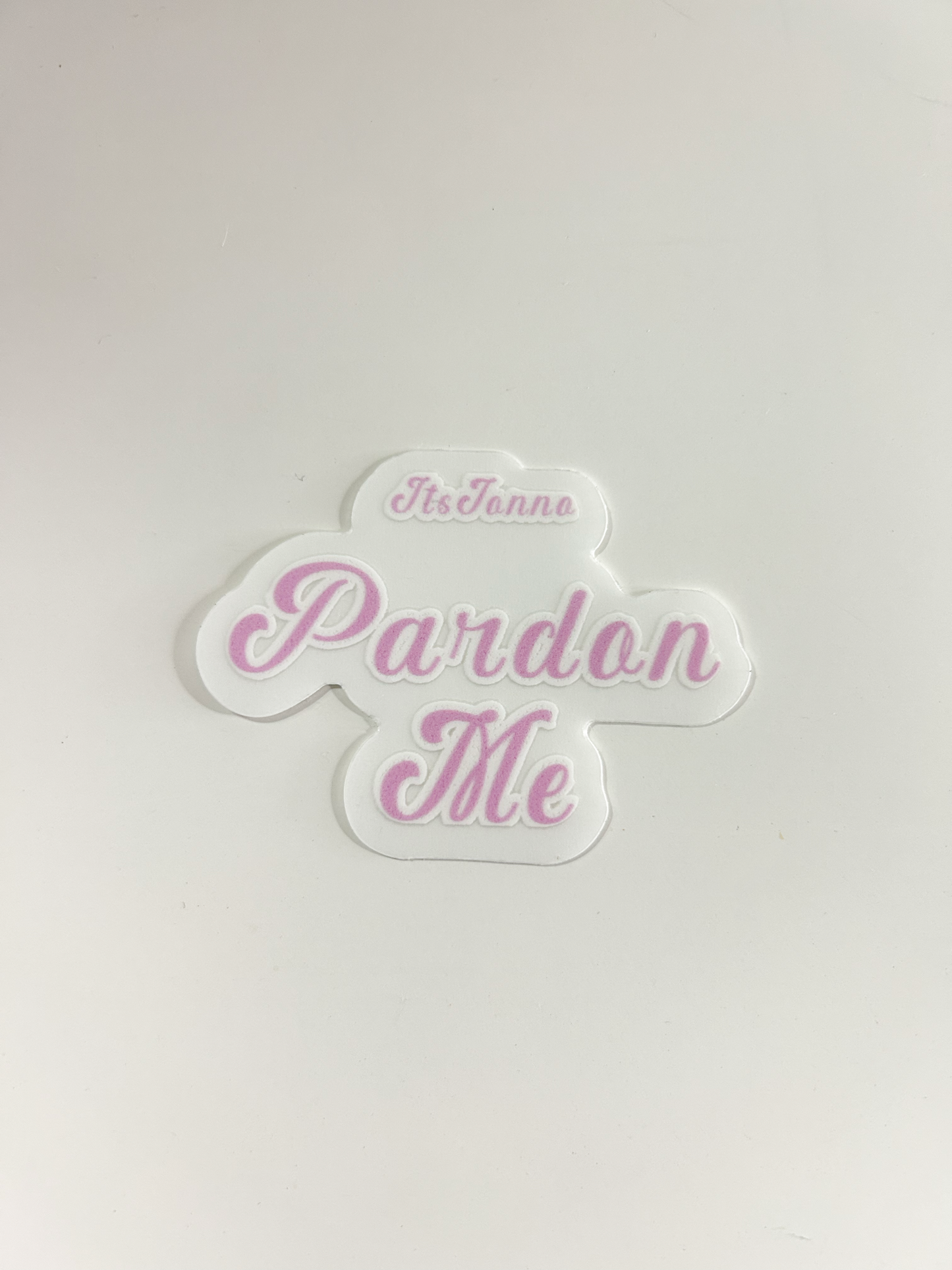 Pardon Me Vinyl Sticker x2